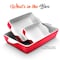 Nutrichef Ceramic Bakeware Red NCCREX55 - alternate 3